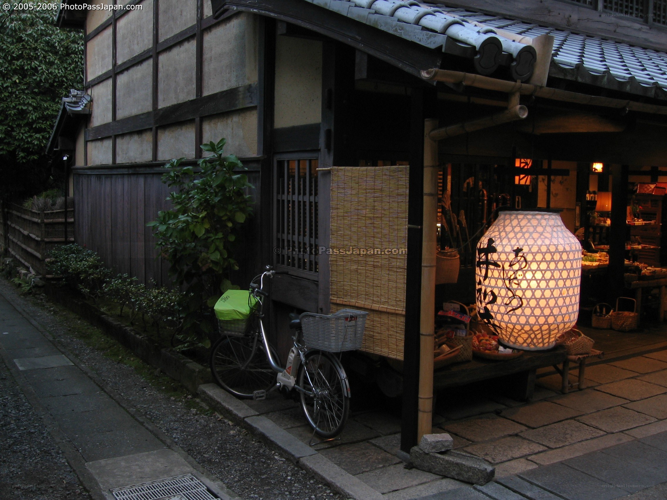 Bicycle outside a Japanese shop