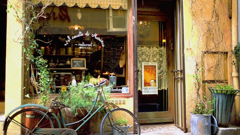 Bicycle Outside Restaurant