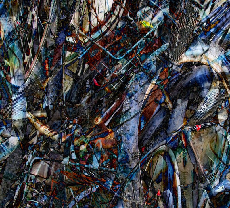 Bicycle Parts Collage