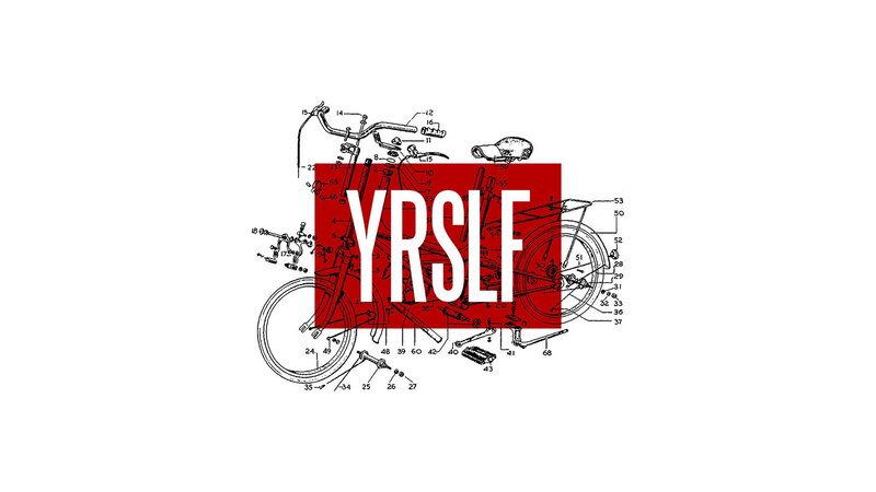 Bicycle parts diagram with logo