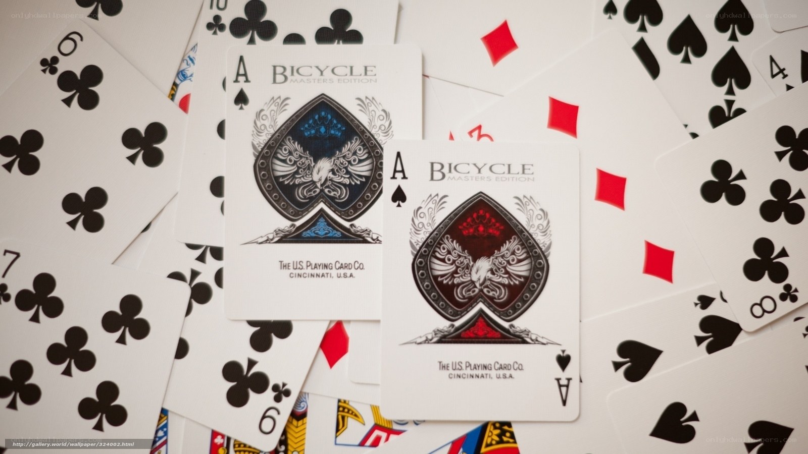 Bicycle playing cards spread