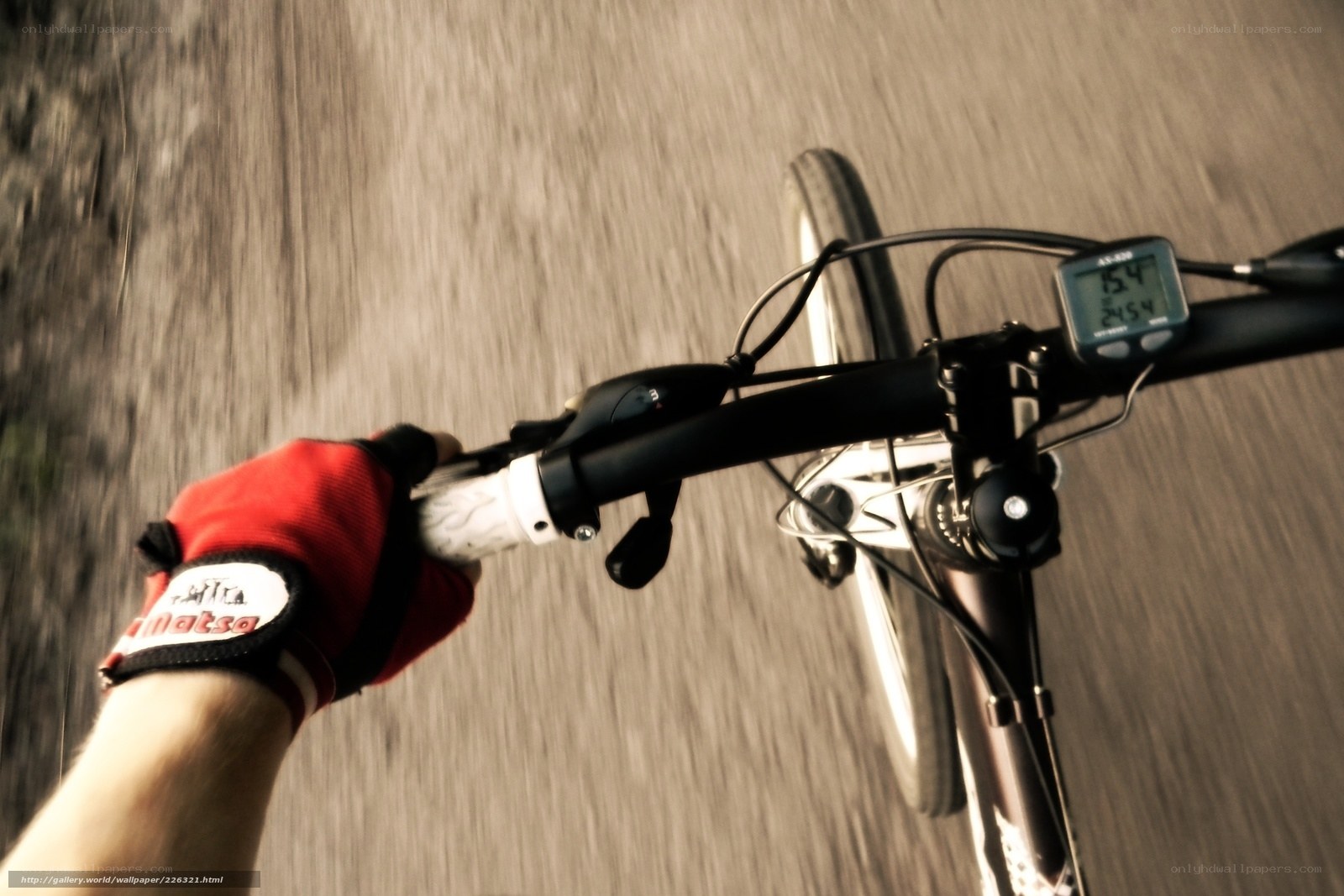 bicycle ride from rider's perspective