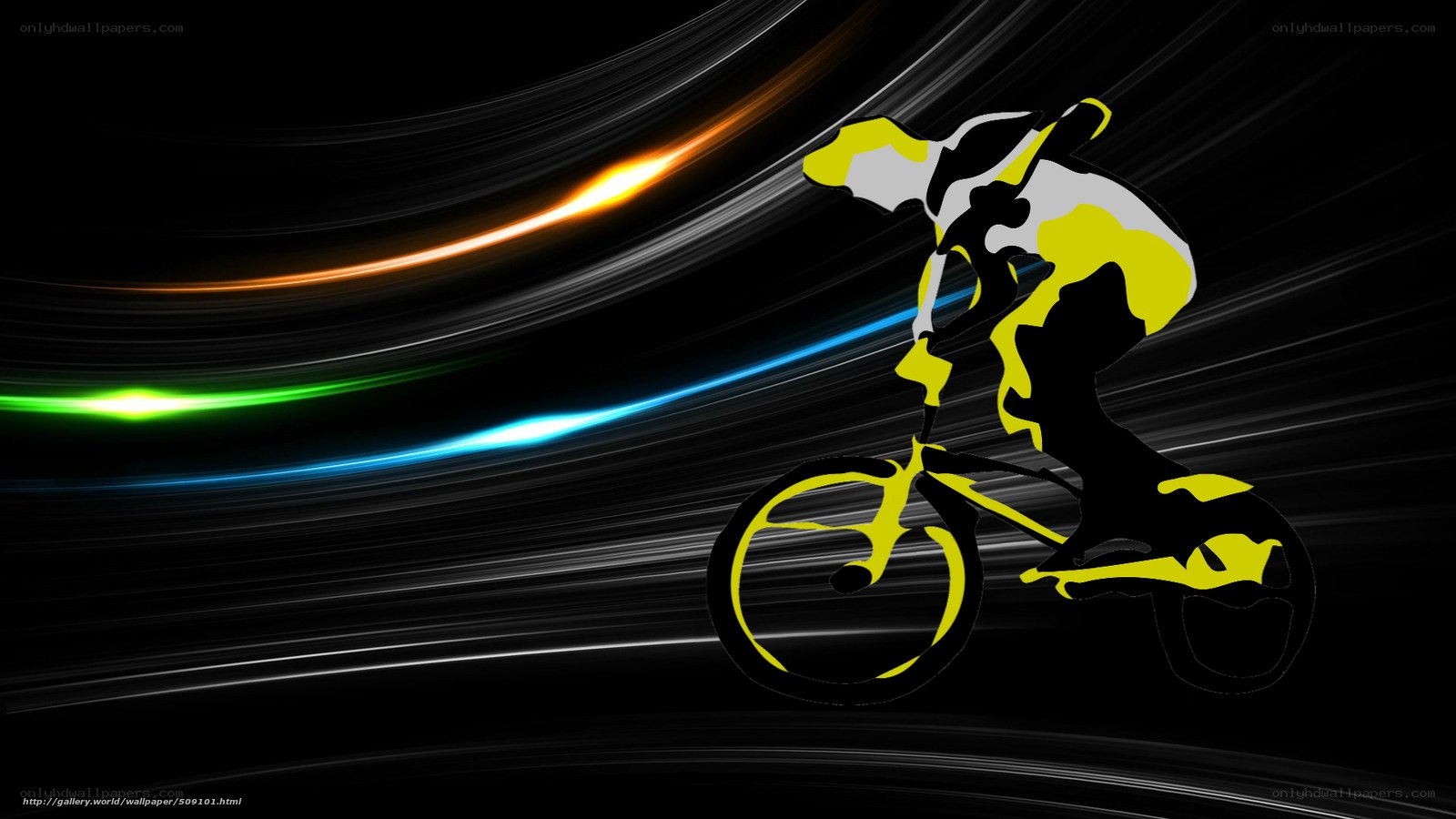 Bicycle rider in motion