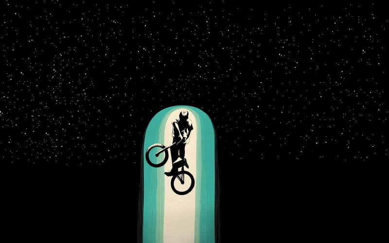 Bicycle Rider in Tunnel