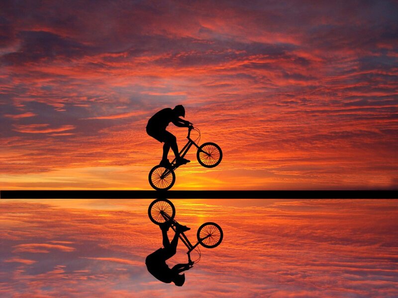 Bicycle Rider Silhouette