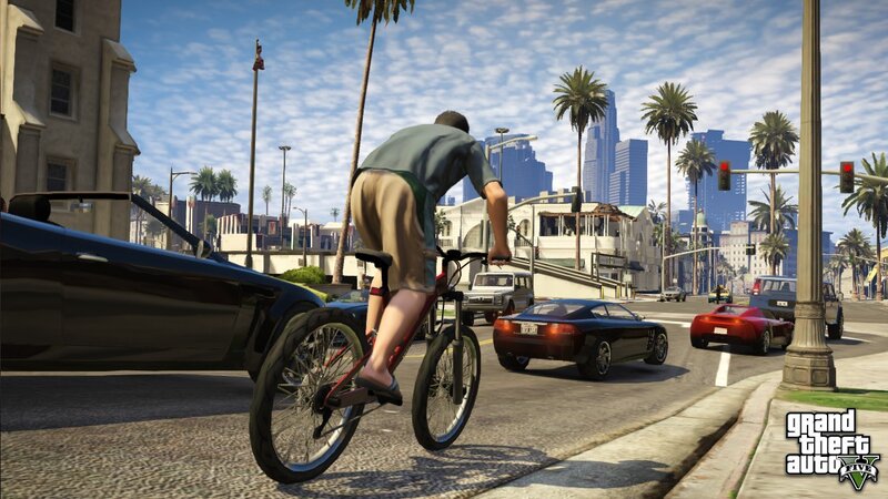 bicycle riding in city