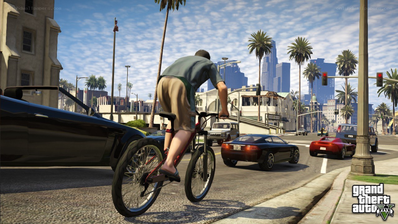 bicycle riding in city