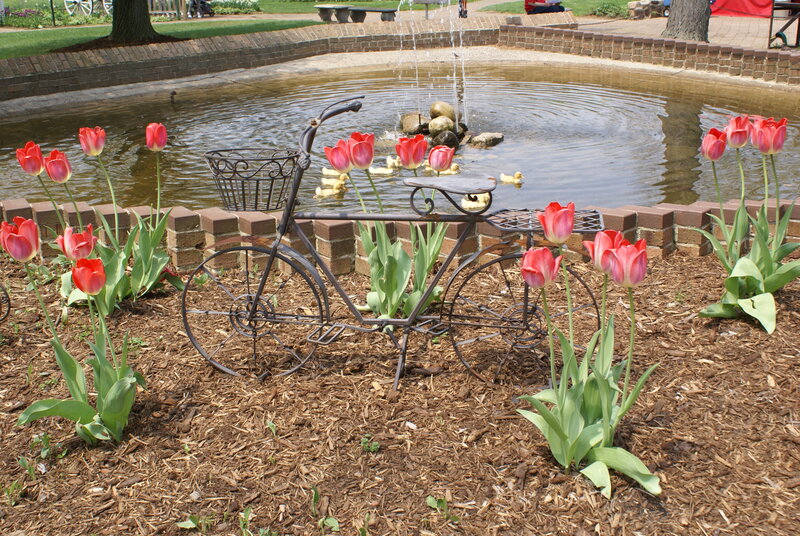 Bicycle Sculpture in Garden