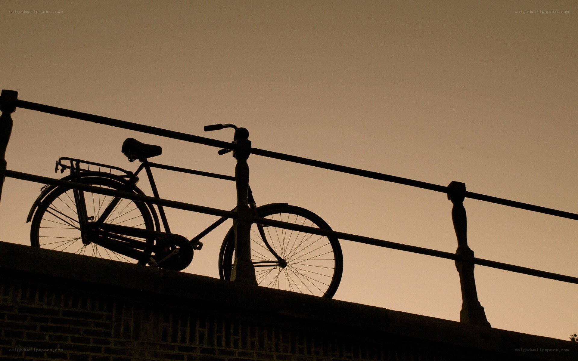 bicycle silhouette at dusk
