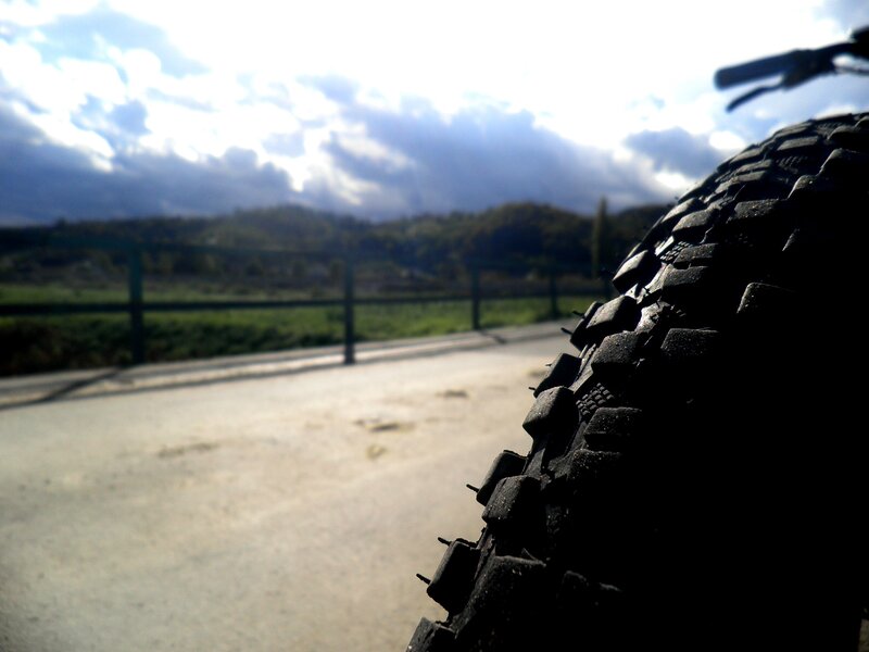 Bicycle Tire on Road