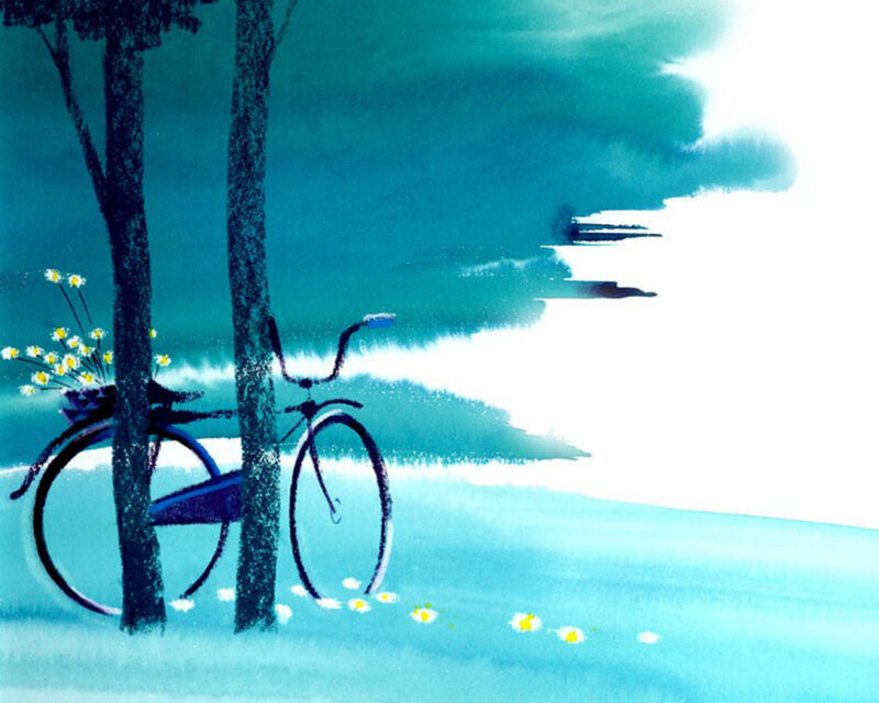Bicycle under Trees