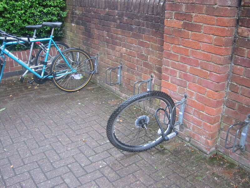 Bicycle Wheel on Rack