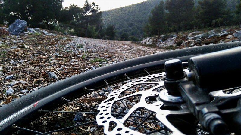 Bicycle Wheel on Trail