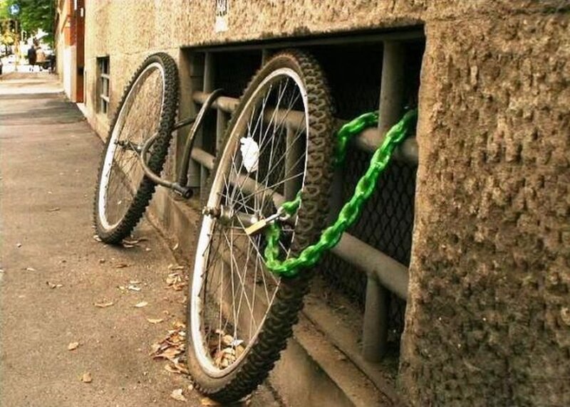 Bicycle Wheels Locked