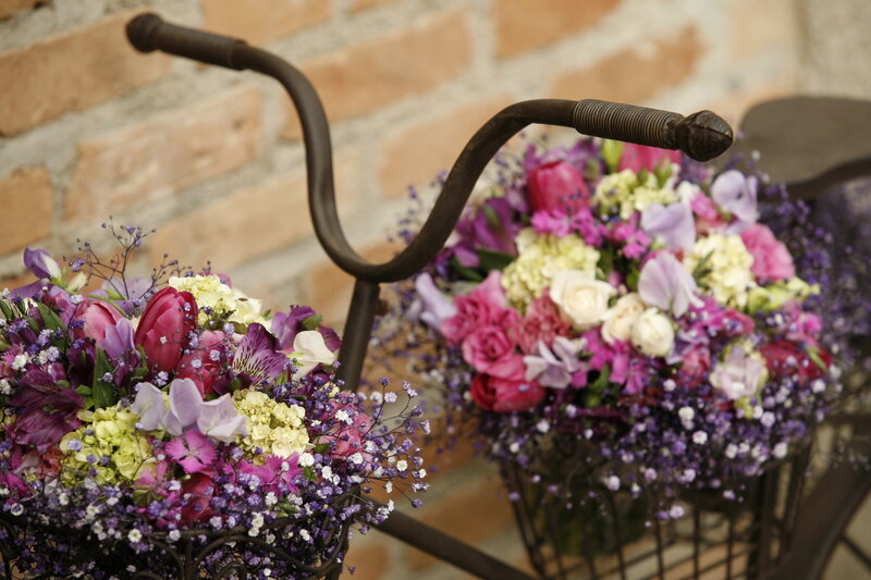 Bicycle with Flower Baskets
