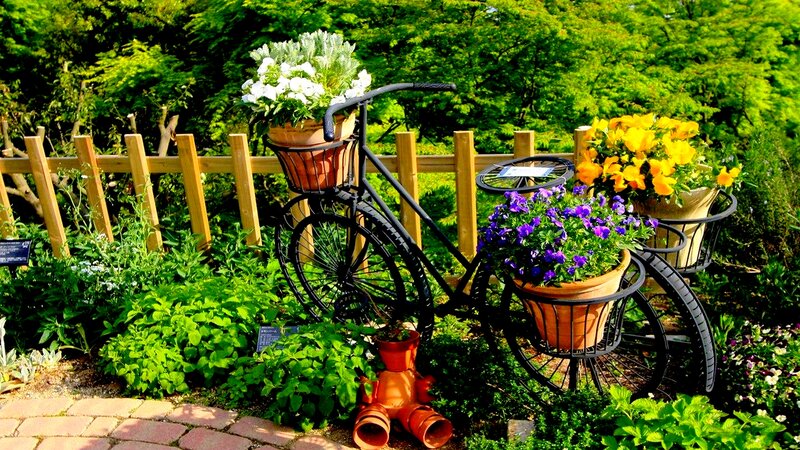 Bicycle with Flower Pots