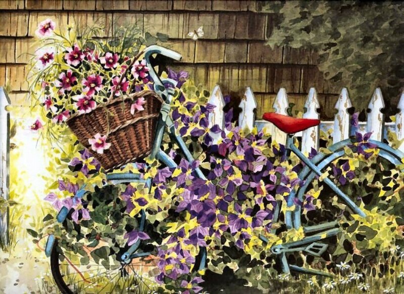 Bicycle with Flowers