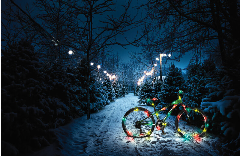 Bicycle with Lights — Blue