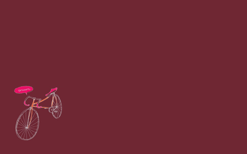 bicycle with vroom speech bubble