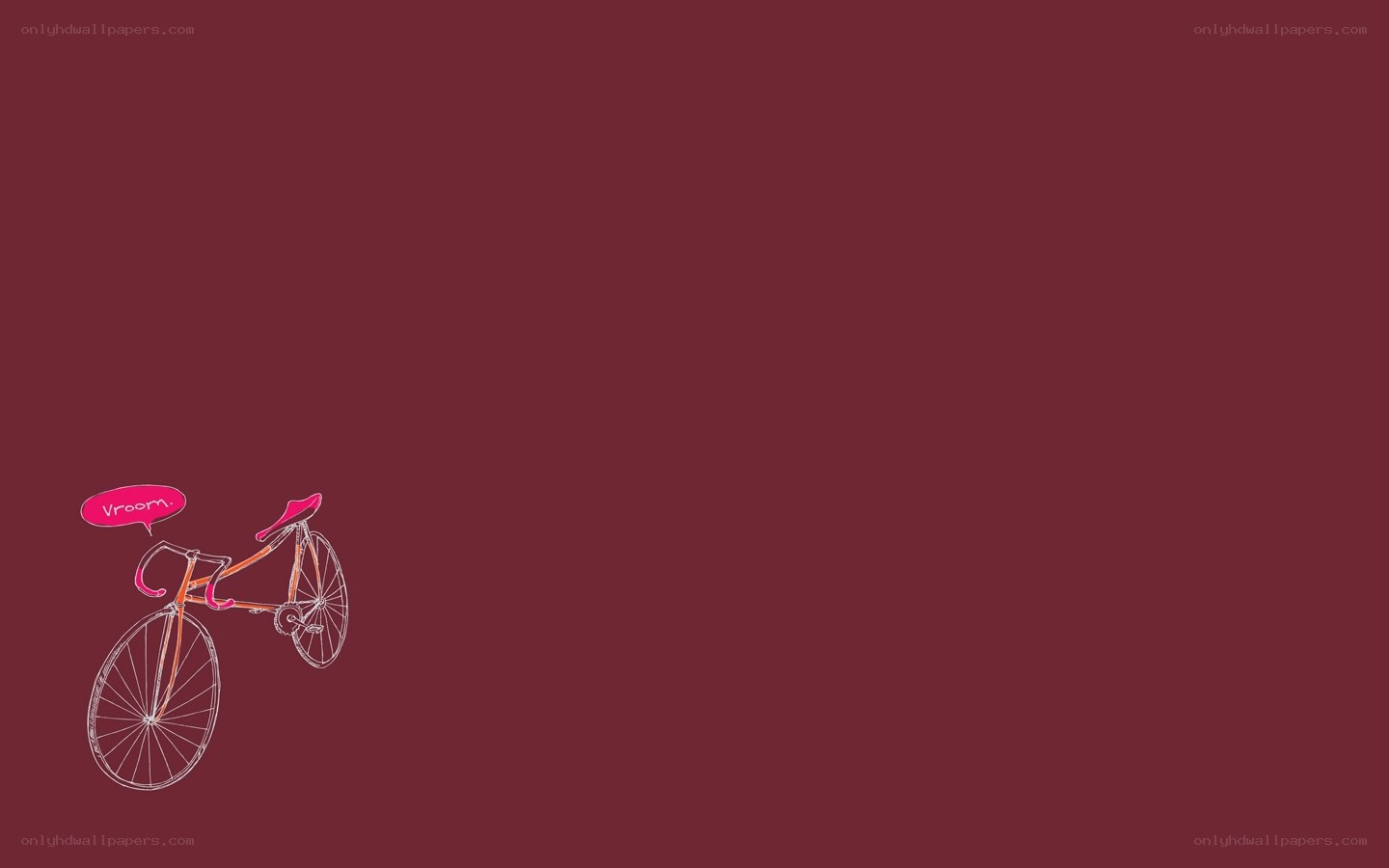 bicycle with vroom speech bubble