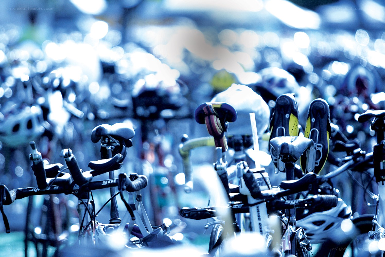 Bicycles at a race event