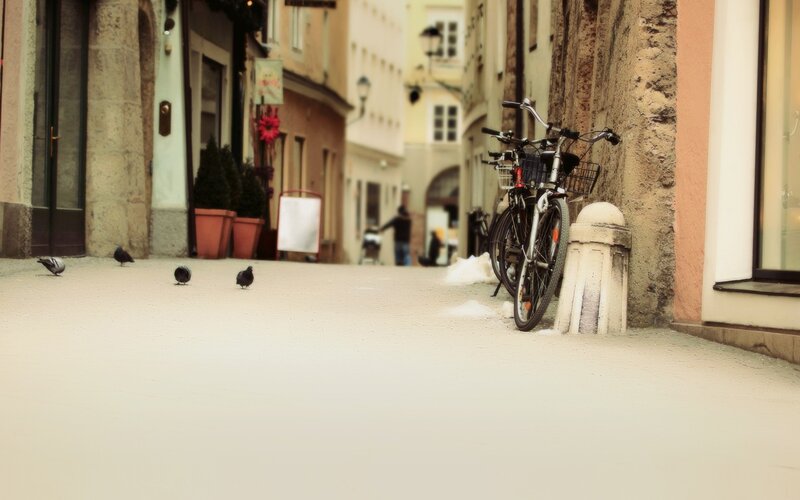 Bicycles in a quiet alley