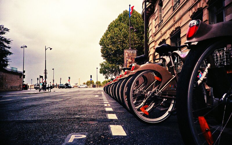 Bicycles in a Row