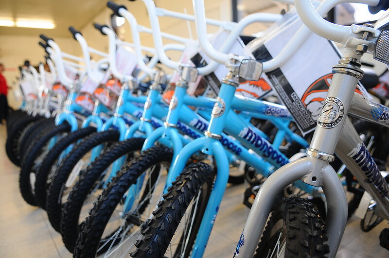 Bicycles in a store