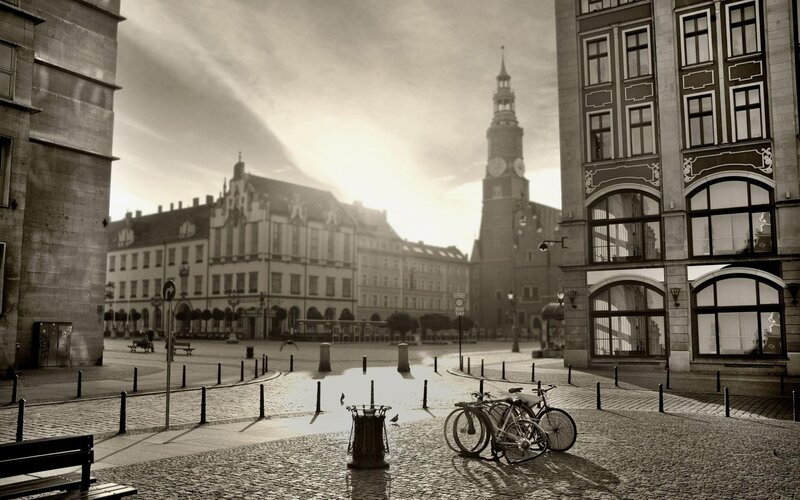 Bicycles in Town Square