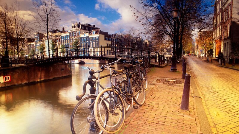 Bicycles on Canal Bank