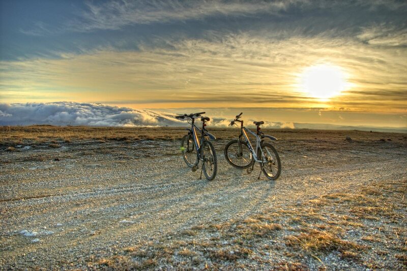 Bicycles on Mountain Top