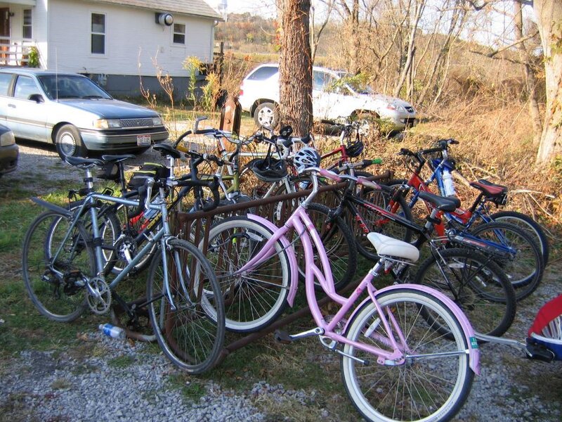 Bicycles Parked in Yard
