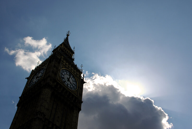 Big Ben against a cloudy sky