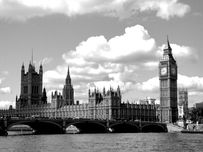Big Ben and Houses of Parliament — Black