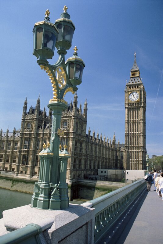Big Ben and Houses of Parliament — Blue, Bright
