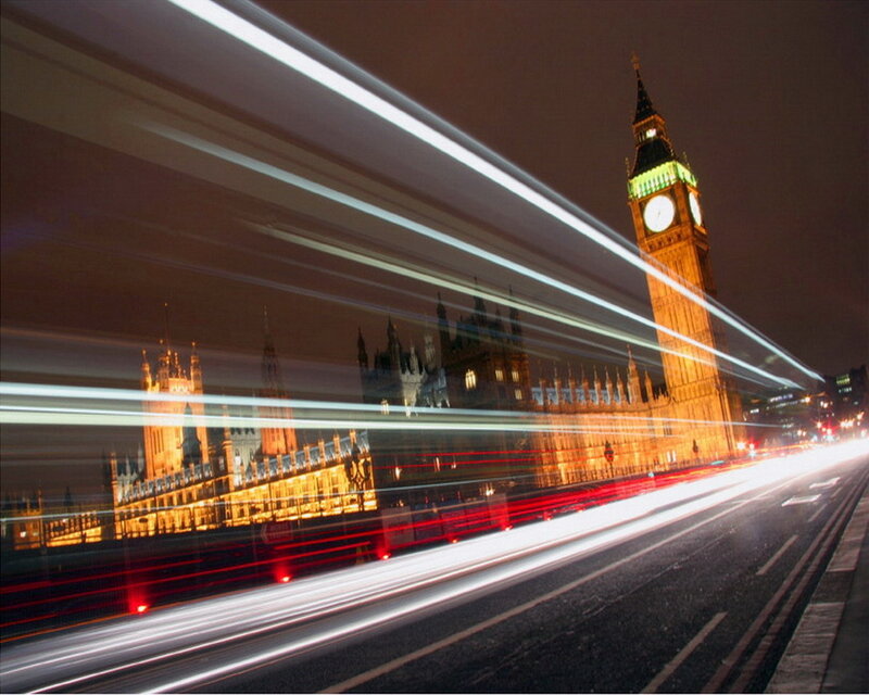Big Ben and Parliament — Black