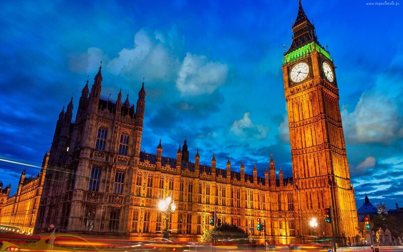 Big Ben and Parliament — Blue, Dramatic, Night, Photograph, Clock Tower