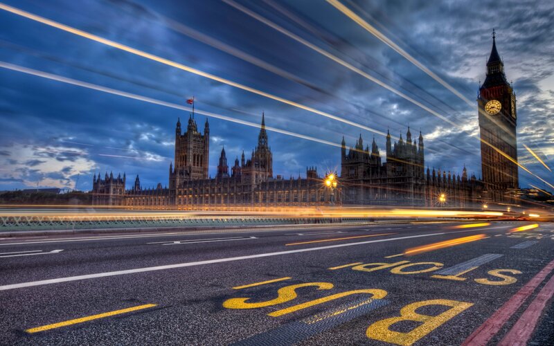 Big Ben and Parliament — Blue, Dramatic, Night, Photograph