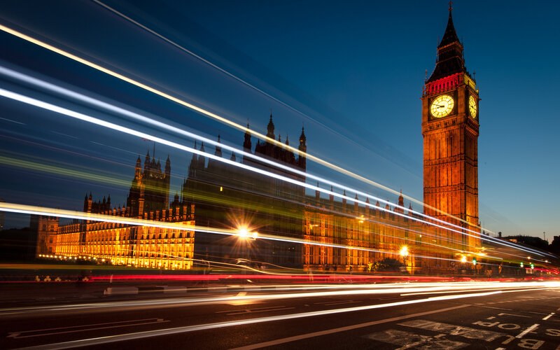 Big Ben and Parliament — Blue, Dramatic, Night