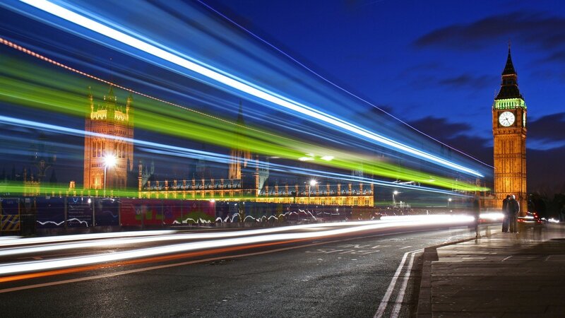 Big Ben and Parliament — Blue, Dynamic, Night, Photograph