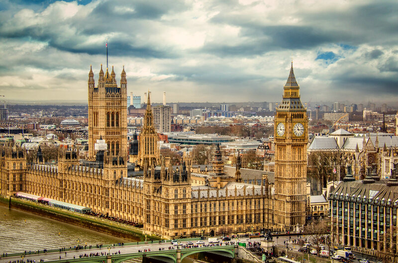 Big Ben and Parliament — Brown, Dramatic