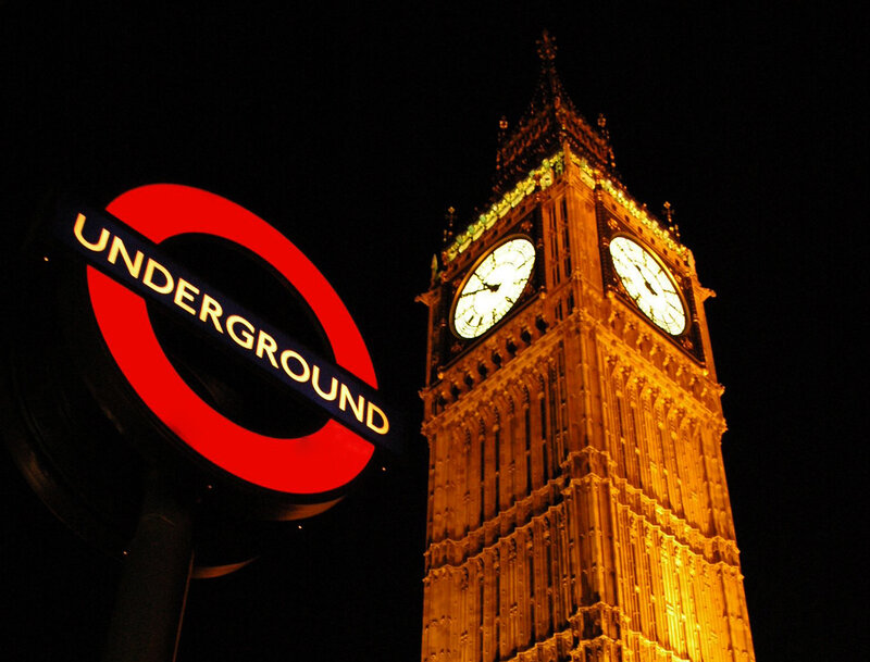 Big Ben and Underground sign