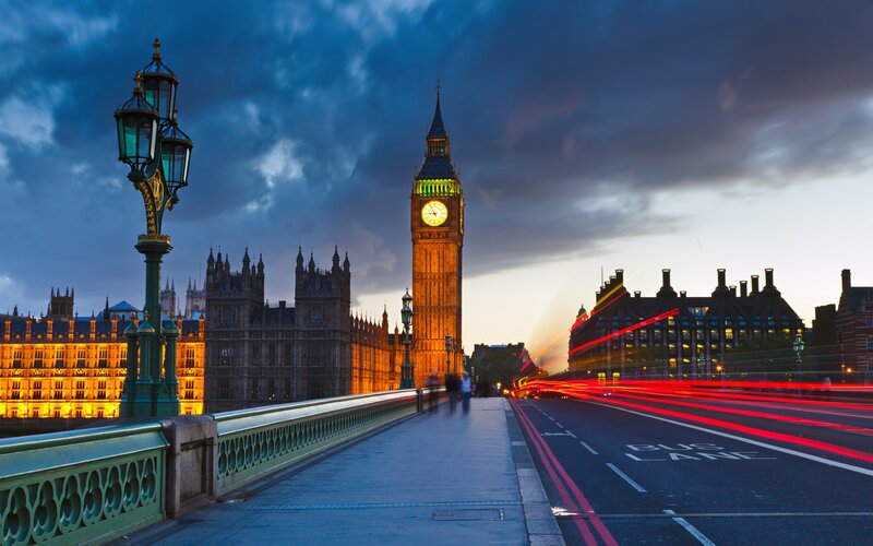 Big Ben and Westminster — Blue, Dramatic, Sunset, Photograph