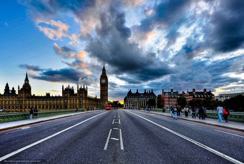 Big Ben and Westminster — Blue, Dramatic, Sunset