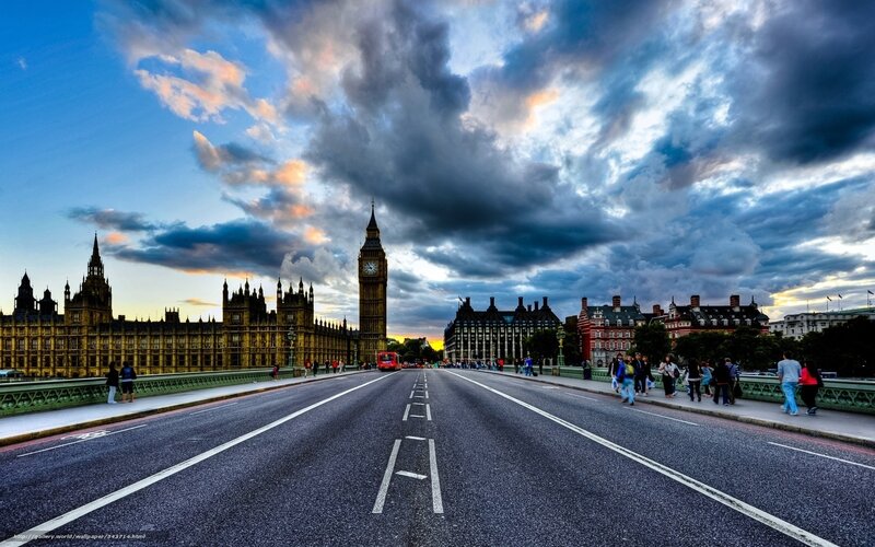 Big Ben and Westminster — Blue