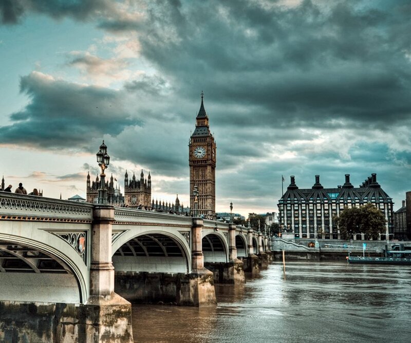 Big Ben and Westminster Bridge — Gray