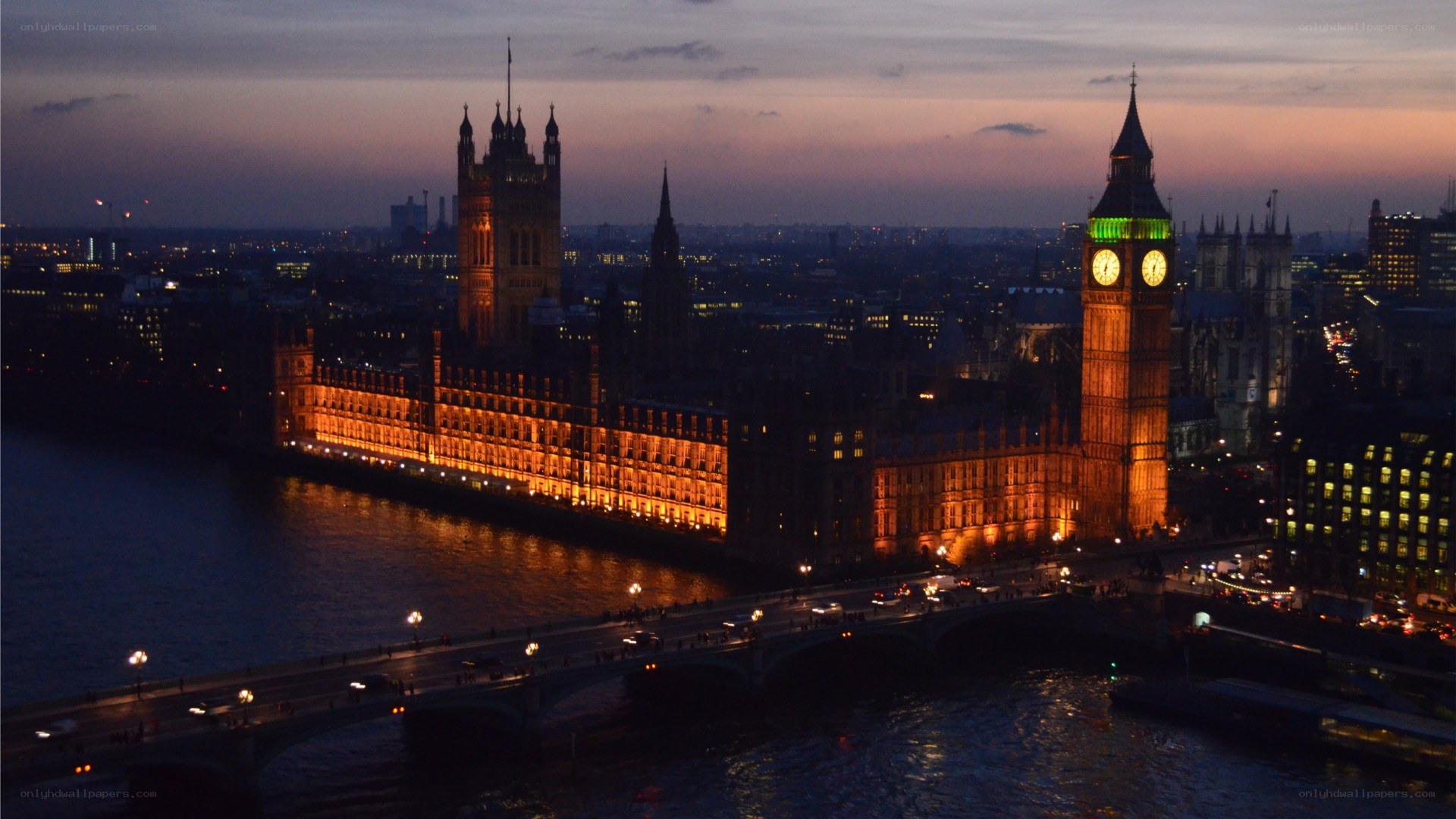 Big Ben at dusk