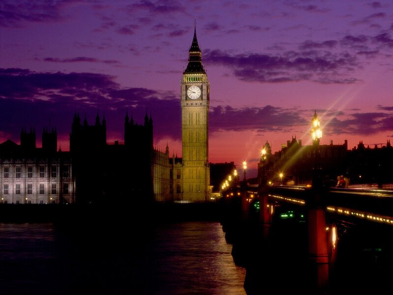 Big Ben at Dusk — Purple, Dramatic, Sunset, Photograph