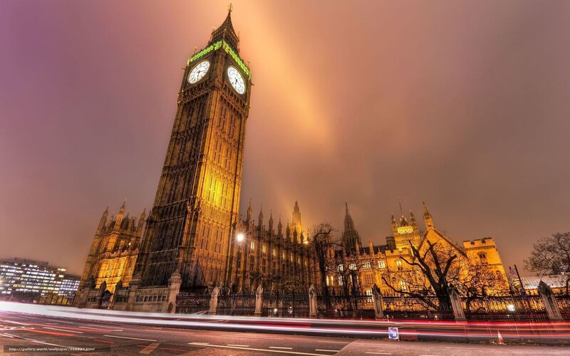 Big Ben at Night — Purple