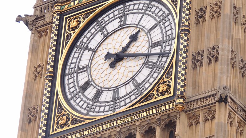 Big Ben Clock Face — Gold